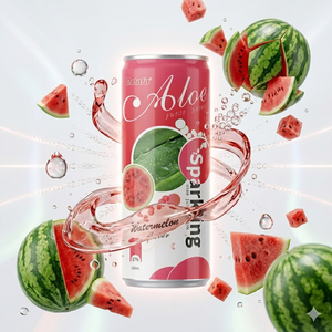 Sparkling Coconut Watermelon Flavor Tinned Wholesale Carbonated Drinks Soft Drink <b>Beverage</b> OEM/ODM - Product Image 1