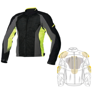 Ventilated <b>biker</b> <b>jacket</b> with mesh motorcycle <b>jacket</b> and polyester motorcycle <b>jacket</b> for mens heavy duty cordura <b>jacket</b> - Product Image 2