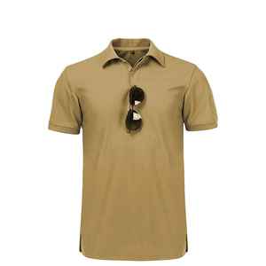 Polo de Verano Personalizado de Alta Calidad en Color Amarillo, 100% Algodón con Spandex, Talla Grande, Manga Corta, Ropa Casual para Hombre, Camiseta de Golf - Product Image 6