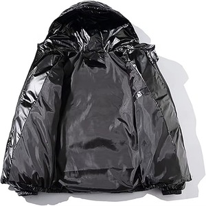 OEM Service Design Men's Winter Puffer <b>Jacket</b> Customized Logo Durable Breathable Windproof - Product Image 3