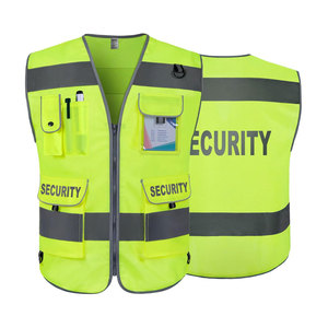 Chaleco de Seguridad de Alta Visibilidad Impermeable Talla Grande con Franjas Reflectantes y Múltiples Bolsillos Unisex para Trabajo - Product Image 6