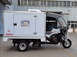 รถสามล้อบรรทุกสินค้าแบบมีห้องโดยสารและตู้แช่แข็ง รุ่น SC1-Gasoline Freezer Tricycle /Electric  สีขาว - Product Image 4