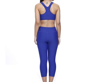 Trendy <b>Women</b> Yoga Set Solid Front Lightweight Stretch Fabric Sports Bra & <b>Leggings</b> Breathable Eco-Friendly Yoga Running Design - Product Image 3