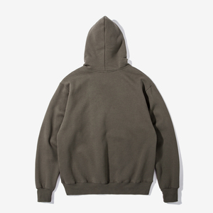 Sweat à capuche noir 100 % coton épais à fermeture éclair intégrale, personnalisable avec logo brodé, unisexe, coupe oversize, respirant et écologique - Product Image 3