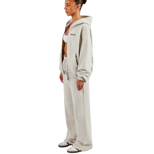 Ensemble de survêtement décontracté pour femme avec haut à manches amples et pantalon à jambes larges, taille élastique à cordon de serrage, deux pièces pour tenue quotidienne - Product Image 6