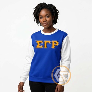 เสื้อสเวตเชิ้ตผู้หญิงแบบสวมหัว ผ้าฝ้ายฟลีซเนื้อนุ่ม ปักลาย Sigma Gamma Rho คุณภาพสูง ออกแบบตามสั่ง สำหรับฤดูหนาว เป็นมิตรต่อสิ่งแวดล้อม - Product Image 4