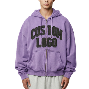 Sudadera con capucha y cremallera para hombre, mezcla de algodón, ligera, transpirable, ropa deportiva, conjunto de entrenamiento, ropa de gimnasio - Product Image 1