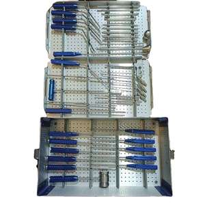 Ensemble d'instruments chirurgicaux manuels endoscopiques unilatéraux en acier inoxydable de haute qualité UBE Spine, miroir, finition satinée mate - Product Image 1