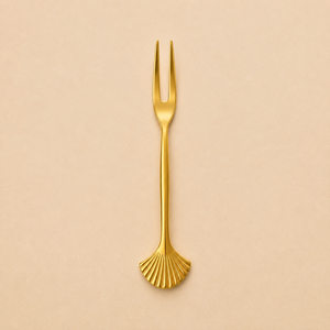 Artistic Stainless Steel Cake Fork Coral Branch Gold Finish Premium Entertaining Tableware - Product Image 6