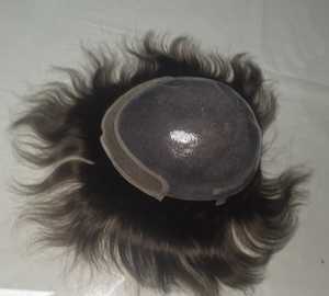 skin types Human Hair Toupee <b>Medium</b> Length 130% Density Glueless Swiss Lace Cap Natural Black Indian Remy Hair Light <b>Brown</b> Lac - Product Image 5