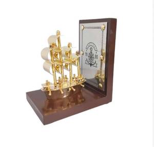 Handmade Metal Sailing Ship <b>Decorative</b> Showpiece Antique Brass <b>Table</b> <b>Decor</b> for Office and Home At Best Price - Product Image 3