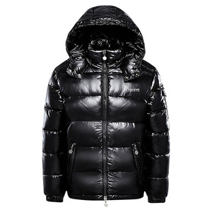 Chaqueta Acolchada con Capucha Personalizada, Chaqueta de Invierno Gruesa de Poliéster Resistente al Viento, Ropa Casual para Exteriores, Cierre de Cremallera, Corte Regular - Product Image 1