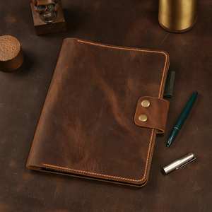 Funda de Cuero Ejecutiva para Cuaderno A5, Recargable, con Funda Protectora Resistente a Olores para el Trabajo de Oficina - Product Image 1
