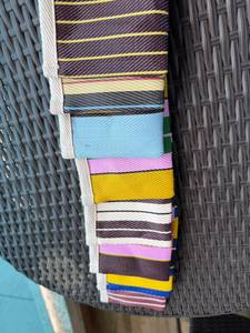 Nylon Recycled Eco-Friendly <b>Reusable</b> Zipper Handled High Quality Cosmetic Toiletry Pouches Custom Striped Multicolor Extra Large - Product Image 2