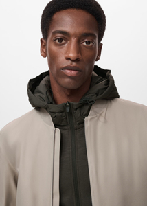 Custom Clothing Manufacturers Custom Cow Hide Sleeve Stand Embroidery Front Streetwear Letterman <b>Varsity</b> <b>Jacket</b> for Men - Product Image 3