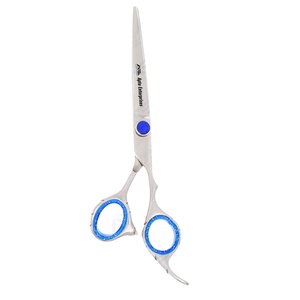 Tijeras de corte de pelo de 5,5 pulgadas tijeras de peluquero japonesas profesionales cuchillas perilla de tensión ajustable acabado plateado diestro - Product Image 1