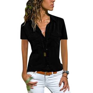 Camisas básicas Tops para mujeres 2024 Primavera Verano Corea blusa Casual ropa femenina moda sólido Y2K Camiseta corta Camiseta Blusas XL - Product Image 3
