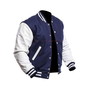 Comfortable Custom Made Stand Letterman <b>Jacket</b> <b>Men</b> <b>Long</b> Sleeves Contrast Color Breathable Eco-Friendly Winter <b>Jacket</b> - Product Image 1