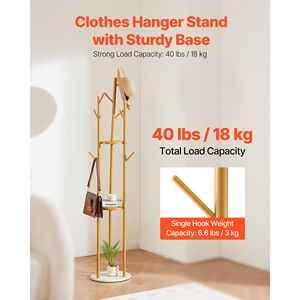 Appendiabiti da terra in quarzo con 9 ganci per ingresso e camera da letto - Product Image 2