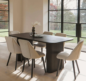 Juego de Mesa de Comedor Rectangular de Madera de Teca Sólida Le Bernardin, Estilo Minimalista - Product Image 1