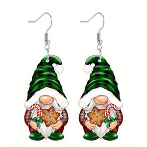 Set di 4 Paia di Orecchini Pendenti in Acrilico Unici e Divertenti, Regalo di Natale per Donne, Decorazioni per Feste alla Moda - Product Image 5