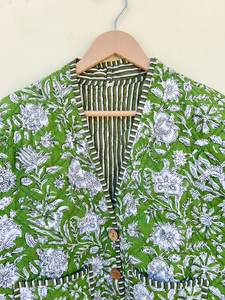 Couette indienne faite à la main 100% coton écologique matelassée anti-plis respirante séchage rapide imprimée numériquement avec poche avant Automne/Hiver - Product Image 2