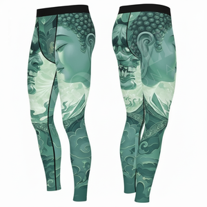 Leggings de compression confortables à faible MOQ, imprimés sur mesure, très extensibles, pour le yoga, la gym, la course et le sport - Product Image 6