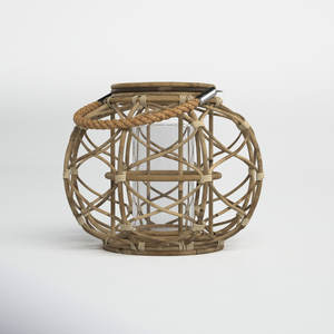 Coastal Outdoor <b>Lighting</b> Rattan <b>Wall</b> Lantern Other <b>Candle</b> Holders & <b>Candle</b> Jars - Product Image 4