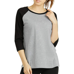 เสื้อยืดแขนยาวผู้หญิง ระบายอากาศได้ดี ผลิตตามสั่ง (OEM) คุณภาพสูง สีพื้น คอกลม เสื้อยืดฤดูร้อน - Product Image 4