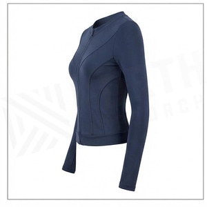 เสื้อแจ็คเก็ตโยคะแขนยาวแบบซิปเต็มตัวสำหรับผู้หญิง ยี่ห้อ North Approach ระบายเหงื่อได้ดี ระบายอากาศได้ดี สีกรมท่าล้วน - Product Image 3