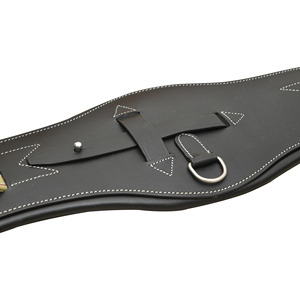 Cincha de Doma Anatómica Profesional de Cuero con Acolchado Suave y Extremos Elásticos Duraderos para Equitación - Product Image 3