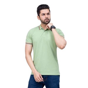 เสื้อกอล์ฟฤดูร้อนสำหรับผู้ชาย ผ้าฝ้ายพรีเมียม 100% คุณภาพสูง ปักโลโก้ตามสั่ง ผ้าถักเนื้อแน่น ไม่เป็นขุย แขนสั้น - Product Image 5