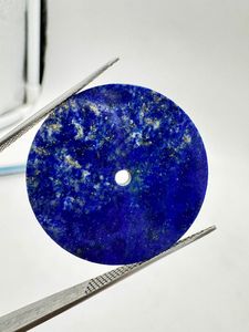 Esfera Plana de Lapislázuli Azul Natural de 24 mm, Accesorios de Reloj de Piedras Preciosas de Excelente Calidad, Orificio Central de 2 mm, Sin Perforación - Product Image 5