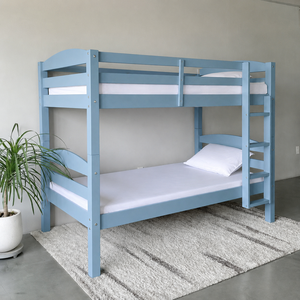 Lit superposé rose minimaliste personnalisable, meubles de chambre à coucher en bois sur mesure pour enfants - Product Image 2
