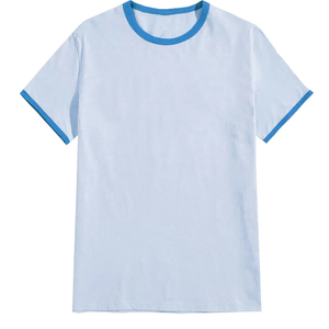 T-shirt à manches courtes pour homme, color block, respirant, en polyester, style adulte, pour l'été - Product Image 5