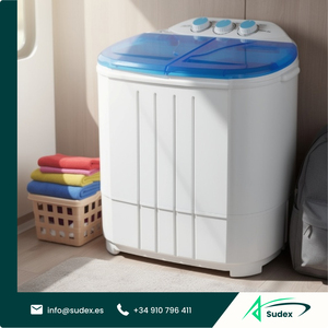 Lavadora Compacta Eléctrica Sudex XPB40 de Doble Tambor para Ropa de Bebé, Solución de Limpieza para el Hogar - Product Image 1