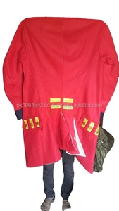 Abrigos de regimiento británico de lana 100% hechos a mano con logotipo personalizado bordado de talla grande abrigo de manga larga impermeable característica de algodón - Product Image 6