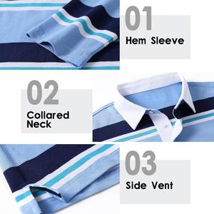Polo de rugby unisexe à manches longues, logo brodé personnalisé, tissu en coton épais, parfait pour les vêtements d'équipe ou le streetwear, chemise de rugby - Product Image 5