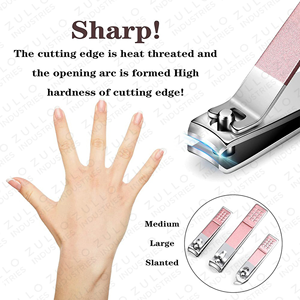 Luxury 16 Piece Stainless Steel <b>Manicure</b> Pedicure Nail Grooming <b>Kit</b> with Pink PU Leather Case for Home Travel Use - Product Image 3
