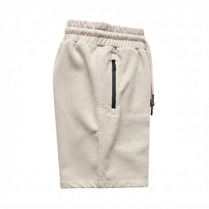Premium Cotton Blend Casual Drawstring <b>Shorts</b> with <b>Zipper</b> Pocket Soft Comfortable Everyday Wear for Men and Women - Product Image 3