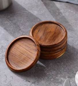 Premium Natural Wood <b>Drink</b> Coasters, Rustic Handmade Wooden Coaster Set for Coffee, Tea, Juice, Wine Glasses, Mugs and Everyday - Product Image 6
