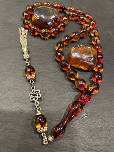 Perles de prière en verre bordeaux - Product Image 6