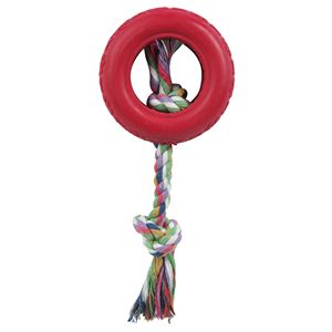 Corda da Masticare per Cani in Gomma e Giocattoli Resistenti a Forma di Pneumatico per Animali Domestici - Product Image 4