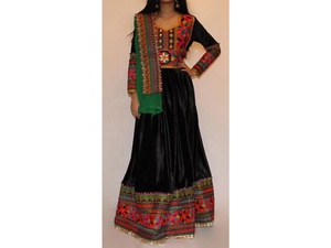Afghan Kuchi Dresses Tribal Ethnic Vintage Kuchi Dress, Afghan/Pakistan Kuchi Party Traditional Vibrant Colors Dresses - Product Image 3