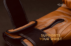 Gants de boxe en cuir avec fermeture à lacets pour adultes, équipement d'entraînement professionnel - Product Image 3