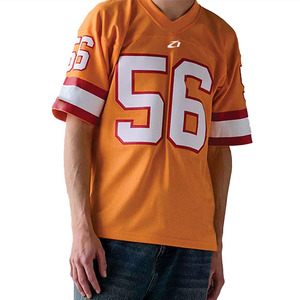 Camiseta Deportiva Clásica de Fútbol Americano con Malla, Cuello en V, para Hombre, Diseño Personalizado con Logotipo, Etiqueta Privada - Product Image 2