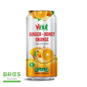 16.57 fl oz Jugo de jengibre con miel y naranja Fabricante de bebidas de marca privada OEM ODM - Product Image 1
