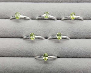 Natural Peridot Faceted Oval Prong <b>Set</b> <b>Silver</b> Plated <b>Ring</b> Handmade Green Gemstone <b>Ring</b> for Women Wholesale Jewelry - Product Image 4
