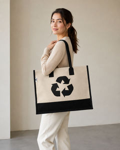 Sac fourre-tout promotionnel en toile avec soufflet, idéal pour événements de promotion de marque, cadeaux promotionnels, personnalisation, vente en gros et réutilisable - Product Image 4