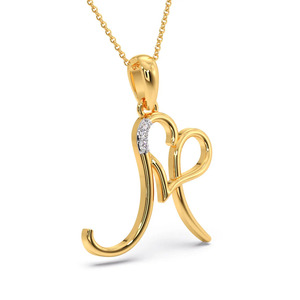 Collar de Cadena con Acento de Diamantes en Forma de Corazón Entrecruzado Asimétrico - Product Image 1